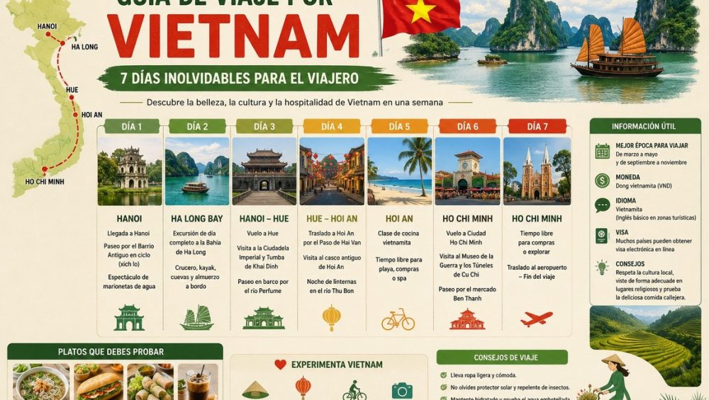 Guía de 7 días en Vietnam para viajeros