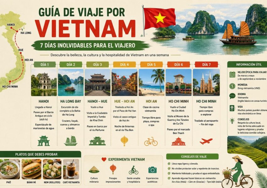 Guía de 7 días en Vietnam para viajeros