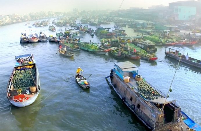 Float in Mekong Delta Vietnam