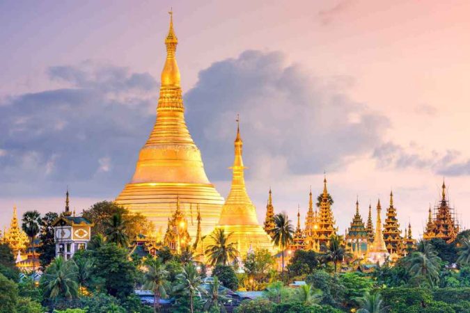 Shwedagon Pagoda in Yangon, Myanmar