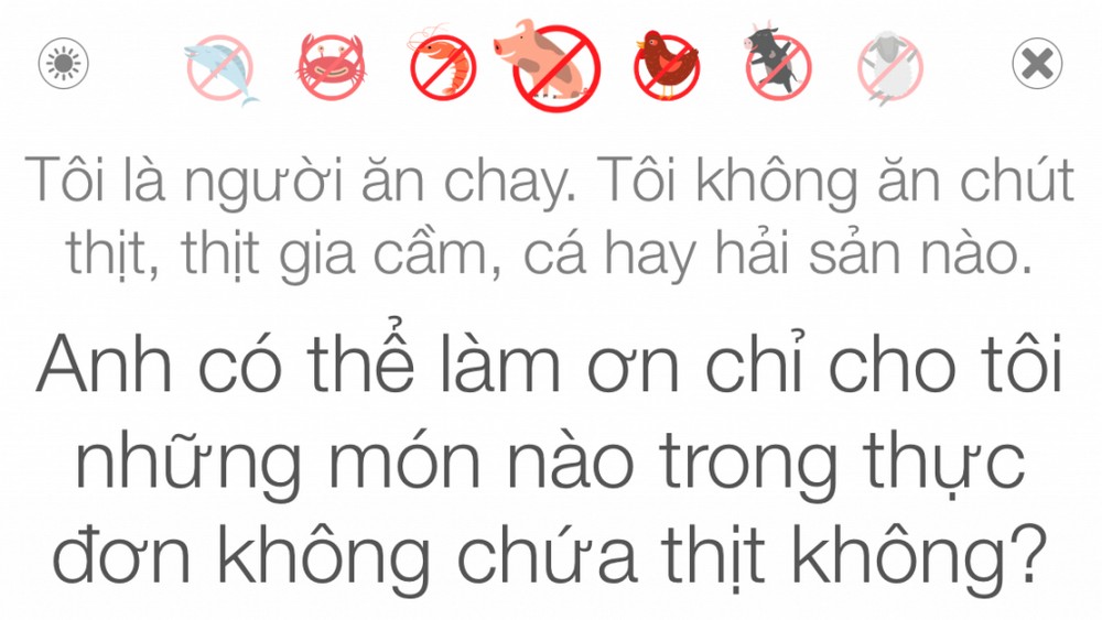 Vegan in Vietnamese Language board