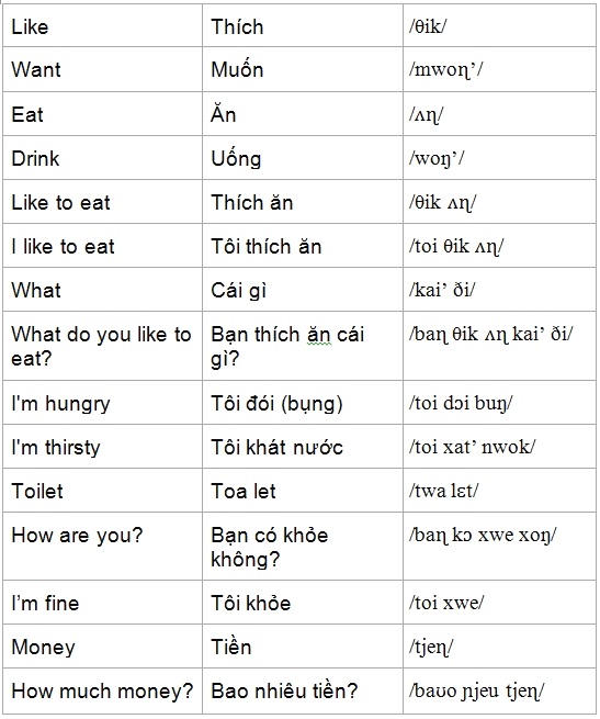 Basic Vietnamese Phrases - Useful Vietnamese Words | Eviva Tour