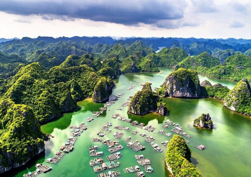 Ha Long Bay - Cat Ba Archipelago complex seen from above