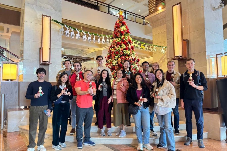 A warm welcome filled with New Year cheer and lively energy