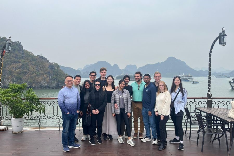 Boarding the Ha Long Bay Cruise.